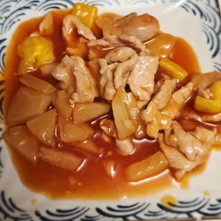126 Maiale al vapore in salsa agrodolce