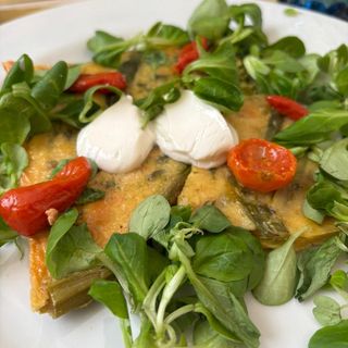 Farinata di Ceci con Zucchine e Stracchino Vegano