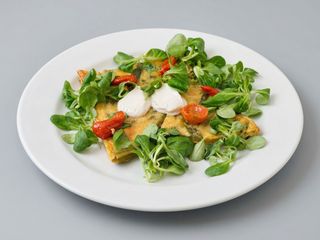 Farinata di Ceci con Zucchine e Stracchino Vegano