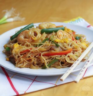 Rotolo di vermicelli al vapore con gamberi