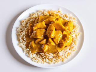 Riso con pollo curry