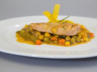 Pollo con patate e porri