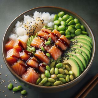 Salmone piastra poke