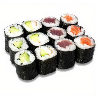 Misto hosomaki - 12 pezzi - Salmone, tonno, branzino, cetriolo