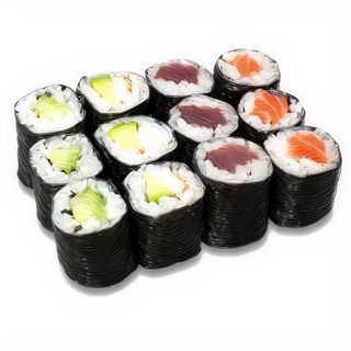 Misto hosomaki 18 pezzi - Salmone, tonno, branzino, gambero, oshinko