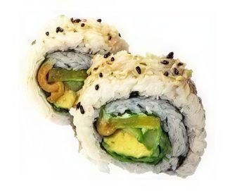 Vegan futo uramaki - 8 pezzi - avocado, asparagi, lattuga, olive