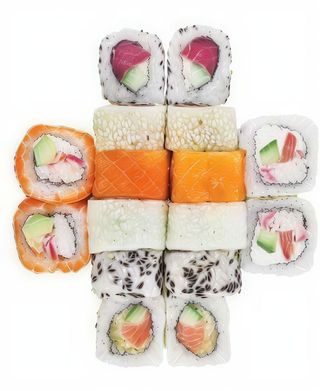 Misto uramaki - 9 pezzi - ebi mango, philadelphia, maguro