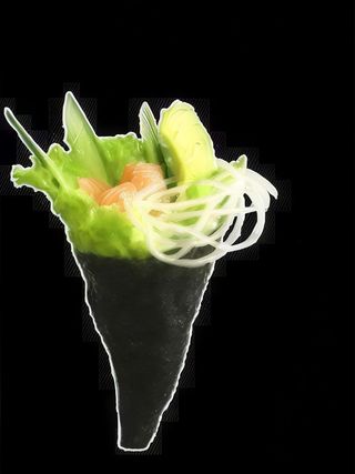 Sake temaki 1 pezzo - salmone, lattuga, avocado, maionese