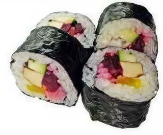 Veggie futomaki - 8 pezzi - tofu affumicato, cetriolo, barbabietola