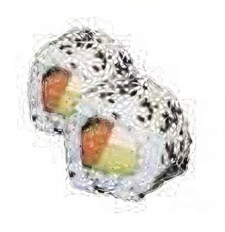 Gluten free - sake Philadelphia uramaki - 8 pezzi - salmone, avocado, Philadelphia, sesamo