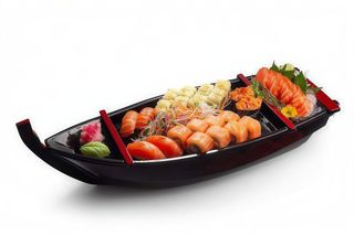 Gluten free - barca piccola - 9 sashimi, 7 nigiri, 3 uramaki