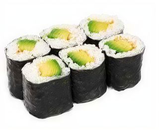 Gluten free - abokado hosomaki - 6 pezzi - avocado - piatto vegano
