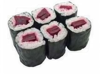 Gluten free - aka bito hosomaki - 6 pezzi - barbabietola - piatto vegano