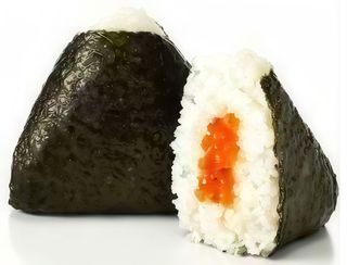 Gluten free - onigiri al salmone - 2 pezzi - samone affumato, cipollotto e zenzero