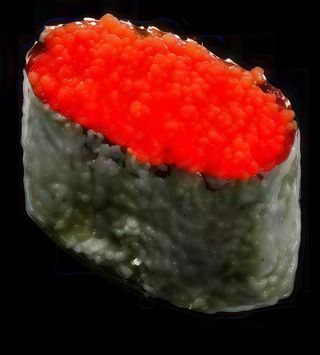 Gluten free - masago gunkan - 2 pezzi - uova di lompo