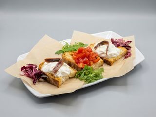 Bruschetta stracciatella e alici 3 pezzi