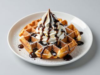 Waffel con crema tiramisù e Nutella