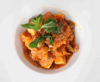 Caponata di pesce del giorno