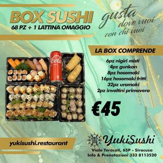 BOXSUSHI  68PZ +1 LATTINA OMAGGIO