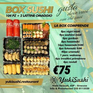 BOXSUSHI 104PZ +2LATTINA OMGGIO
