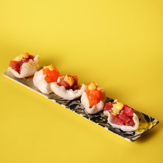 Chips tartare salmone 5 pezzi