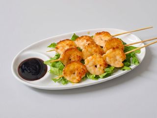 Spiedini di gamberi