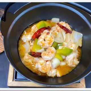 262a Gamberi In Scodella Di Fuoco