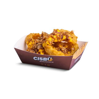 Onion Rings con cheddar e bacon