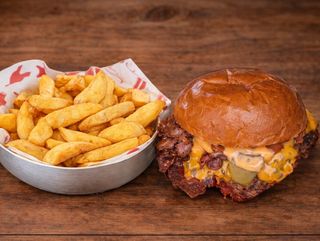 American smash + Chips in omaggio