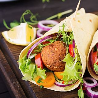 Piadina falafel con mozzarella