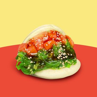 Salmon bao bun