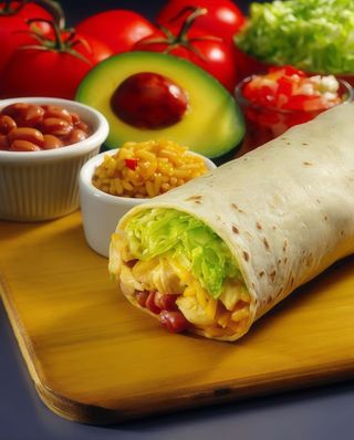 Mexican Avocado Cruhs Burrito