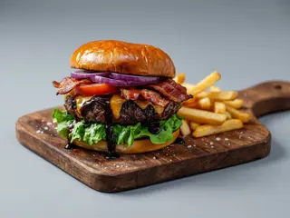 Heavenly Hot Bbq Bacon Burger