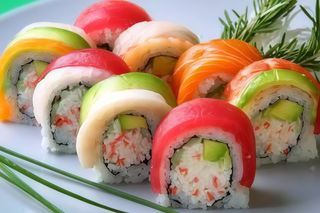 62. Rainbow roll