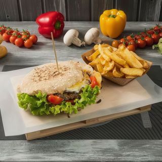 Panino hot con hamburger