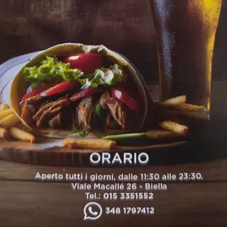 Menu panino kebap