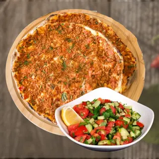 LAHMACUN (2 pezzi) CON INSALATA TURCA