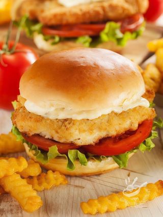 Panino con cotoletta di pollo,