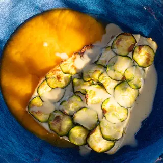 filetto di orata in crosta di zucchine