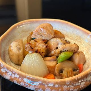 640. Pollo e funghi