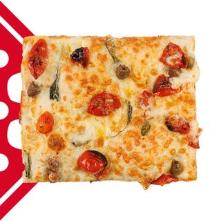 Pizza Mozzarella, Pomodorini e Olive Taggiasche