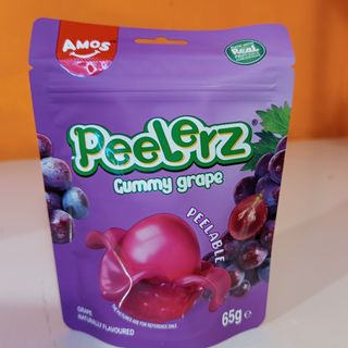 Peelerz gummy grape peelable naturally flavoured 65g
