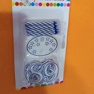 Candelini torta Party Colore Blu
