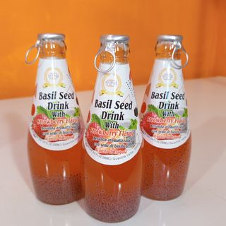 Basil Seed Drink with STRAWBERRY flavored 