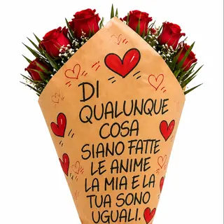 Fascio con dedica 18rose