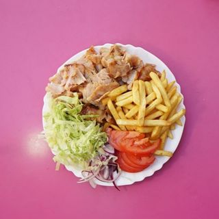 Piatto kebab pane
