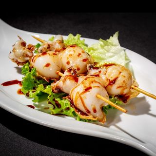 193. Grilled baby cuttlefish skewers  2 pezzi