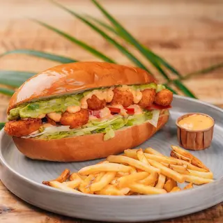 Coco Loco shrimp Po'Boy