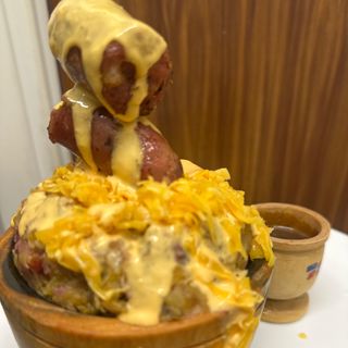 Mofongo con salsiccia