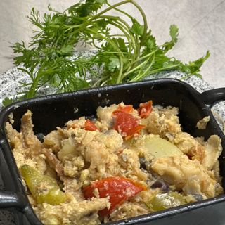 Bacalao Con arroz y habichuela
